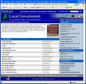 Local Government - Town Page